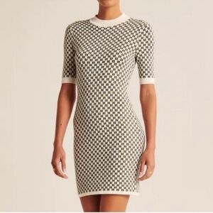 Abercrombie & Fitch Monochrome Checkered Mini Dress